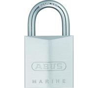 ABUS Lucchetto Marine 75IB/50 - resistente alle intemperie - corpo della serratura in ottone con rivestimento in nichel perlato - livello di sicurezza 7 - argento