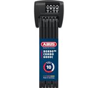 ABUS Lucchetto Pieghevole Bordo Combo 6100/90 con Borsa, 90 cm, nero | Lucchetto a combinazione in acciaio temprato - codice 4 cifre - ABUS livello sicurezza 10 - Lunghezza 90 cm