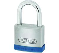 ABUS Lucchetto Silver Rock 5/50 in zinco massiccio, con telaio di protezione in silicone, serratura cantina e altro, livello di sicurezza ABUS 7, blu/argento