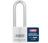 ABUS Lucchetto Titalium 80TI/40HB63 - con grillo alto - serratura da cantina con corpo leggero e solido in alluminio speciale - livello di sicurezza 6 - argento