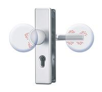 ABUS Maniglia antimicrobica KLS Clean Touch - per porte di appartamento con distanza di 72 mm - Maniglia interna ed esterna - per porte con apertura a sinistra e a destra - alluminio