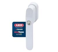 ABUS Maniglia per finestra con serratura FG400 - con cilindro a pressione e chiave - sicurezza bambini e protezione antifurto - universale - chiusura uguale AL0125 - Livello di sicurezza 5 - Bianco