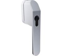 ABUS Maniglia per finestra con serratura FG500 HZ per profilo, semi-cilindro, sicurezza per bambini e protezione antifurto per finestre, ideale per impianti di chiusura, pronta per l'inserimento di un