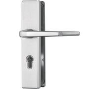 ABUS Maniglia per porta KLS114 - per porte interne e porte di appartamento - maniglia per porta su entrambi i lati - per porte con apertura a sinistra e destra - approvato VdS - F9 (effetto acciaio