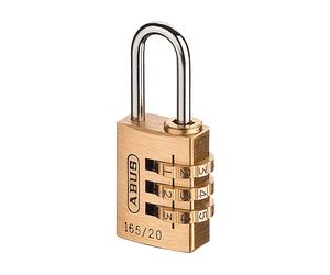 Abus Meccanico 165/20 20mm Ottone Massiccio Corpo Combinata Lucchetto (3-Digit)