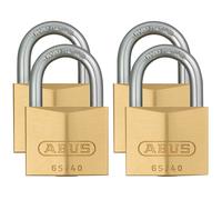 Abus Meccanico 65/40Mm Lucchetto In Ottone Quad Pack Abu6540Qpk