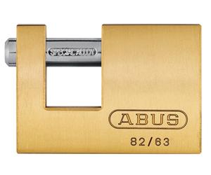 Abus Meccanico 82/63mm Monoblocco Ottone Interruttore Blocco Chiave Uguale 8501
