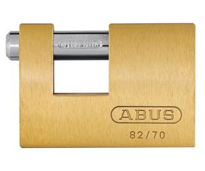Abus Meccanico 82/70Mm Monoblocco Ottone Serratura Padlock Cardato Abu8270C