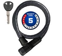 ABUS Microflex 6615K/85 - lucchetto compatto per biciclette economiche e bambini livello di sicurezza 5 da 15 mm nero