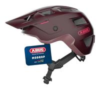 ABUS MoDrop Casco MTB, casco da bicicletta robusto con buona ventilazione per mountain bike, vestibilità personalizzata, per donna e uomo Rosso scuro (wildberry red) L (57-61 cm)