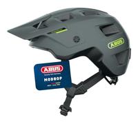 ABUS MoDrop Casco MTB, casco da bicicletta robusto con buona ventilazione per mountain bike, vestibilità personalizzata, per donna e uomo Grigio (concrete grey) S (51-55 cm )