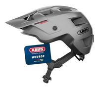 ABUS MoDrop Casco MTB, casco da bicicletta robusto con buona ventilazione per mountain bike, vestibilità personalizzata, per donna e uomo Argento (Ti silver) S (51-55 cm)