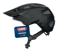 ABUS MoDrop Casco MTB, casco da bicicletta robusto con buona ventilazione per mountain bike, vestibilità personalizzata, per donna e uomo Nero (velvet black) L (57-61 cm )