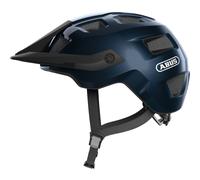 ABUS casco MTB MoTrip - robusto da bici con visiera regolabile in altezza per mountain biker vestibilità personalizzata unisex blu lucido, M, M (54-58 cm)