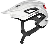 ABUS MTB casco Cliffhanger QUIN - casco da bici intelligente per percorsi ripidi - con rilevamento cadute e sistema di allarme SOS - per uomo e donna - bianco/rosso lucido, taglia S