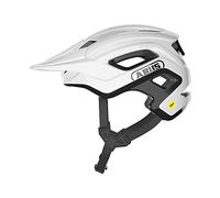 Abus, Casco da MTB ABUS CliffHanger MIPS, casco da bici per percorsi impegnativi, con protezione dagli impatti MIPS e ampie aperture di ventilazione, per uomo e donna, bianco lucido, taglia M