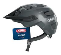 ABUS MTB MoTrip - robusto casco da bici con visiera regolabile in altezza per mountain biker - vestibilità individuale - unisex - grigio lucido, S