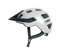 ABUS MTB MoTrip - robusto casco per mountain bike con visiera regolabile in altezza vestibilità personalizzata unisex bianco lucido, L