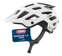 ABUS Casco Ciclismo MTB Moventor 2.0 MIPS – all-mountain, protezione impatti – Shiny White Taglia L