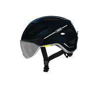 ABUS Pedelec 2.0 ACE Casco da città - Casco per bici elettrica con fanale posteriore e visiera per il traffico cittadino - Per uomo e donna - Blu, Taglia M