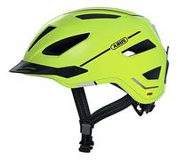 Casco bici città giallo fluorescente con luce Abus Pedelec 2.0 MIPS ( Giallo fluorescente Segnale Giallo Shiny / M )