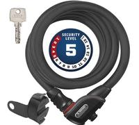 ABUS Phantom 8950/180 KF - Set di serrature per bicicletta con staffa KF per il bullone del morsetto della sella della bicicletta - 12/15 mm - Livello di sicurezza 5 - Nero