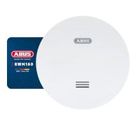 ABUS Rilevatore di fumo piatto RWM160 - con batteria di 10 anni - Etichetta Q e certificazione DIN EN 14604 - lampeggio ridotto di notte - bianco