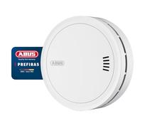 ABUS Rilevatore di fumo Prefira 5 - Rilevatore di fumo certificato con batterie sostituibili di 5 anni, grande pulsante di prova, riduzione dei falsi allarmi grazie alla griglia di protezione dagli