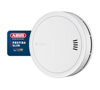 Rilevatore di fumo ABUS Prefira Slim - Certificato Q-Label, rilevatore extra piatto con batteria da 10 anni