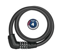 Abus Lucchetto con cavo in acciaio, 6412C/85 BK Tresor