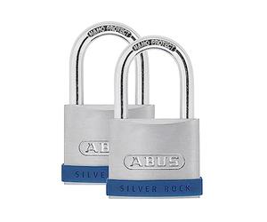 ABUS Silver Rock 80889 - Lucchetto 5/50 gemelli, 2 pezzi