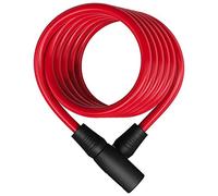 ABUS Star 4508K/150 - Serratura per bicicletta con cavo a spirale di 8 mm spessore Livello sicurezza 2 Rosso