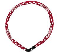 ABUS Steel-O-Chain 4804C Lucchetto a catena con simboli - combinazione per biciclette da bambino Livello di sicurezza 3 75 cm Rosso