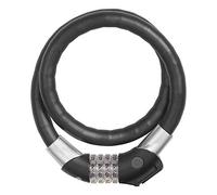 ABUS Steel-O-Flex Raydo PRO 1460/85 TexKF - Set di Serrature per Bicicletta con Staffa TexKF per Il Telaio della Bicicletta - 20 mm Livello di Sicurezza 6 - Nero