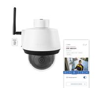 ABUS SmartLook Girevole & Inclinazione: telecamera di sorveglianza con rilevamento di movimento, rilevamento oggetti, registrazione 4K, notifica push, visione notturna, audio a 2 vie, scheda di