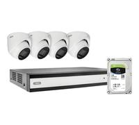 ABUS TVVR33843D - Set all-in-one: videoregistratore Performance Line e 4 mini telecamere analogiche (FlexNiteView), riconoscimento intelligente di persone e veicoli, controllo browser su PC, mobile