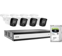 ABUS TVVR33843T - Set all-in-one: videoregistratore Performance Line e 4 mini telecamere analogiche (FlexNiteView), riconoscimento intelligente di persone e veicoli, controllo browser su PC, mobile