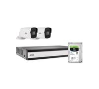ABUS TVVR36423T - Set All-in-One videoregistratore di rete Performance Line e 2 mini telecamere PoE, riconoscimento intelligente di persone e veicoli, controllo browser su PC, mobile tramite app