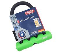 ABUS U-lock Ultra 410 + supporto per serratura SH34 - Serratura per bicicletta con grillo rotondo - Livello di sicurezza 8 - Nero/Verde -140 mm di altezza del grillo