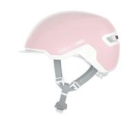ABUS Urban Helmet HUD-Y - con luce posteriore a LED magnetica e ricaricabile e chiusura a scatto - casco da bici cool per l'uso quotidiano - per uomo e donna - rosa puro, taglia M