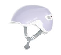 ABUS Urban Helmet HUD-Y - con luce posteriore a LED magnetica e ricaricabile e chiusura a scatto - casco da bici cool per l'uso quotidiano - per uomo e donna - color lavanda pura, taglia M
