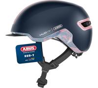 ABUS Urban Helmet HUD-Y - con luce posteriore a LED magnetica e ricaricabile e chiusura magnetica - Casco da bici cool per l'uso quotidiano - per uomini e donne