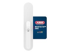 ABUS WINTECTO One FCA4100W AL0145 | Montaggio senza forare, allarme 110 dBA, compatibile con app ABUS One - 6 batterie AA incluse, perno 7 mm
