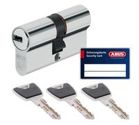 ABUS Cilindro Profilato XP20SN 40/45 con Scheda di Sicurezza e 3 Chiavi Incluse, Protezione Porta, Nichel