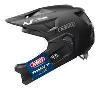 ABUS YouDrop FF - Casco integrale per mountain bike, per bambini e ragazzi, con mentoniera rimovibile, taglia S, colore: nero