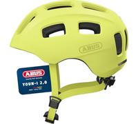 ABUS Youn-i 2.0, Casco da Bicicletta Sport e attività all'aperto, Giallo (Mono Yellow), S (48-54 cm)