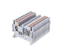Abwan Barrier Terminal, set da 10 pezzi PT 2.5 Push-In Din Rail Montato Morsettiera Molla Passaggio senza viti attraverso componenti elettrici e parti