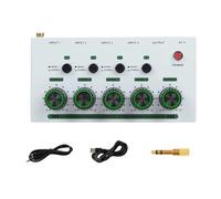 Abxvgsfdve Mixer A 4 Canali, Microfono, Uscita per Amplificatore | 4 canali, zero compromessi rumore: mixer di compatto con ingressi separati e uscita singola, ideale per karaoke