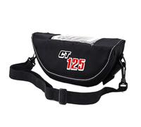 AbyBasil Borsa da Manubrio per Moto per Hon@&da Hunter Cub CT125 2024 Borsa Manubrio Impermeabile per Moto, Custodia Navigatore E Cellulare(Logo 2)