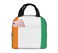 ABYchdd Borsa termica per il pranzo con stampa della bandiera della Costa d'Avorio, per donne e uomini, riutilizzabile, per picnic e lavoro